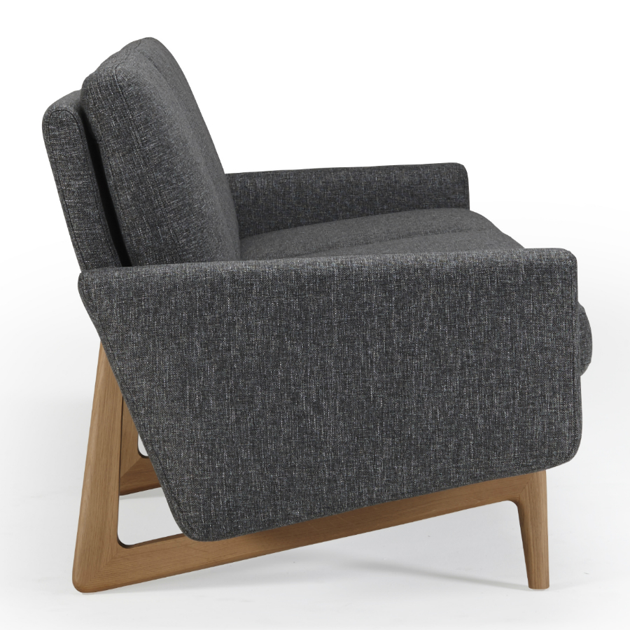 Диван трехместный Egsmark с мягкими подлокотниками, лакированный дуб, темно-серый Kragelund 20003202248 - Вид №4