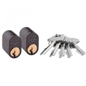 Комплект цилиндров ASSA 1301x2 ANT + 5 ключей