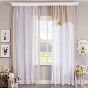 Штора детская белая 140х260 см Natura Baby, 1 полотно CILEK NATURA BABY 00-3832648 Белый;бежевый