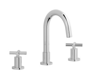 Смеситель для раковины на 3 отверстия с высоким изливом в комплекте с донным клапаном. WE ARE IB wo205np Chrome WOW