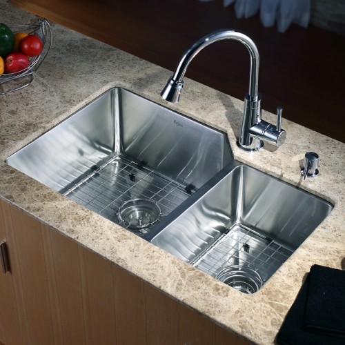 KHU123-32 Мойка кухонная прямоугольная Krausru  - Вид №4