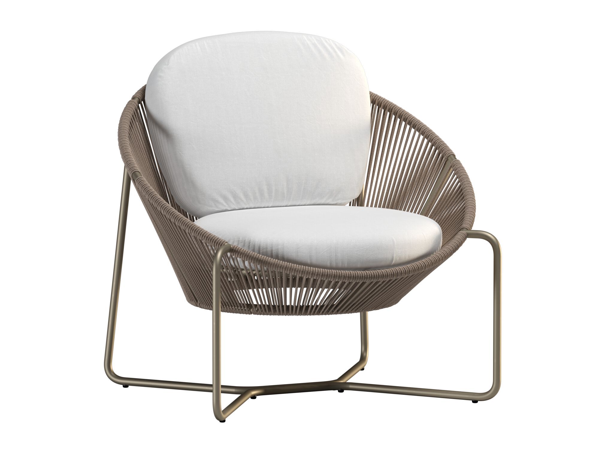 Веревочное и алюминиевое садовое кресло ABLE NOEMA ARCH-00046744 - Вид №3