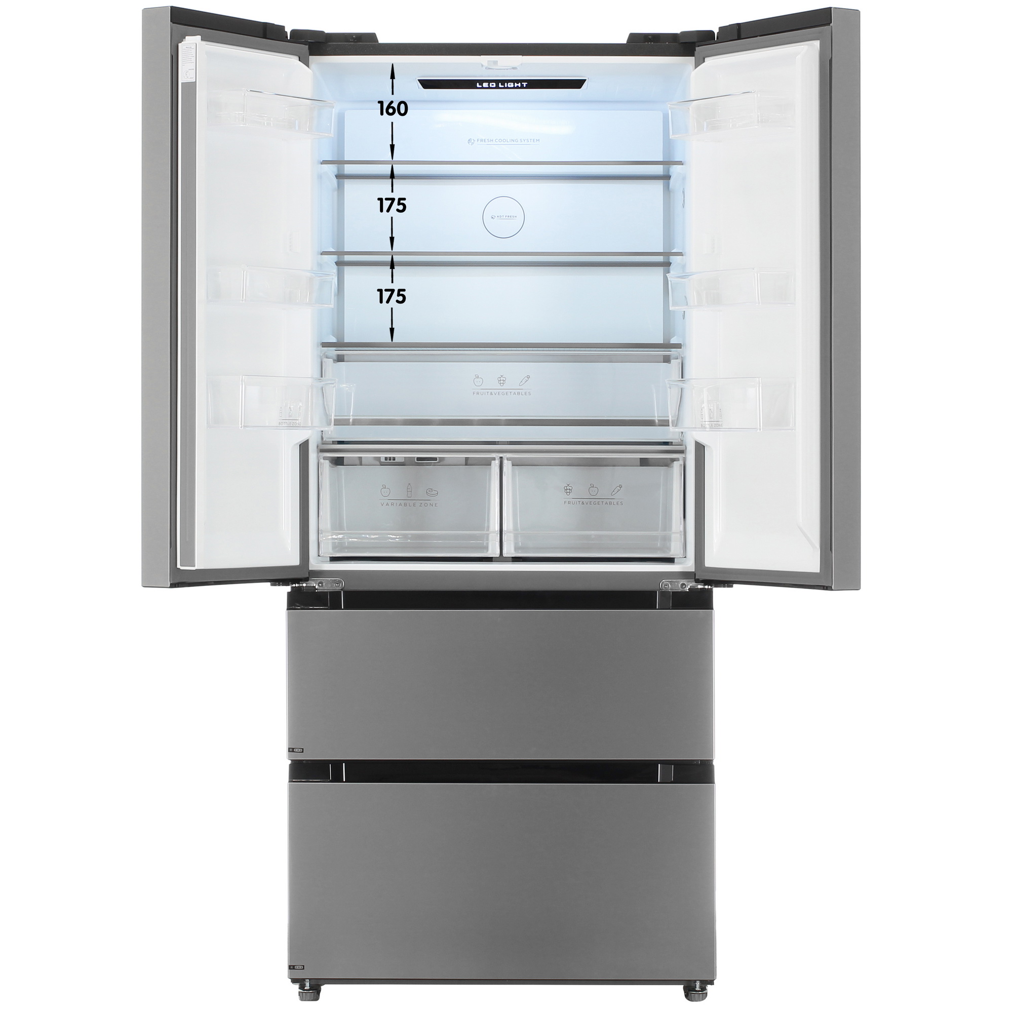 9237755 Холодильник многодверный   DEXP MFr4-53AMA серебристый STDN-0024836 - Вид №1