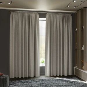 Комплект штор на ленте Нола 200x300 см цвет коричневый