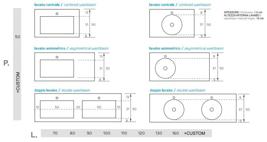 Одиночный подвесной умывальник Luxolid® Relax Design Большая ARCH-00126156 - Вид №2