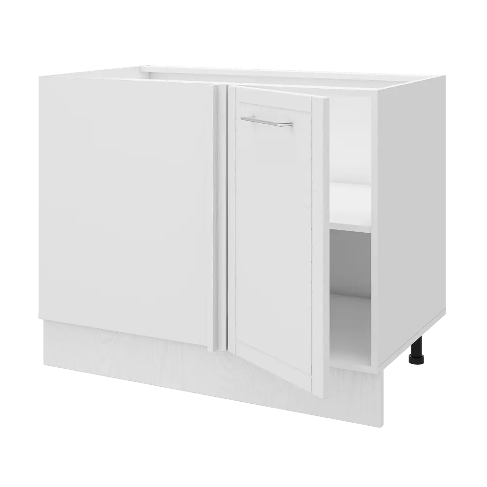 Кухонный шкаф напольный угловой Агидель 100x82.5x58 см МДФ цвет белый DELINIA STLM-2117354 - Вид №3