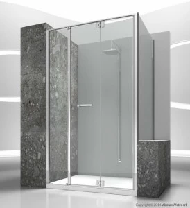 VISMARAVETRO Душевая кабина из закаленного стекла с откидной дверцей Replay