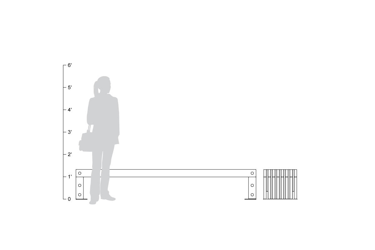 FSRT34 Скамейка Hudson  Forms-surfaces  - Вид №10