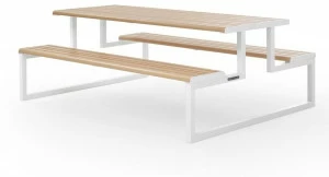 Urbantime Прямоугольный стол для пикника со встроенными скамейками Ventiquattrore.h24