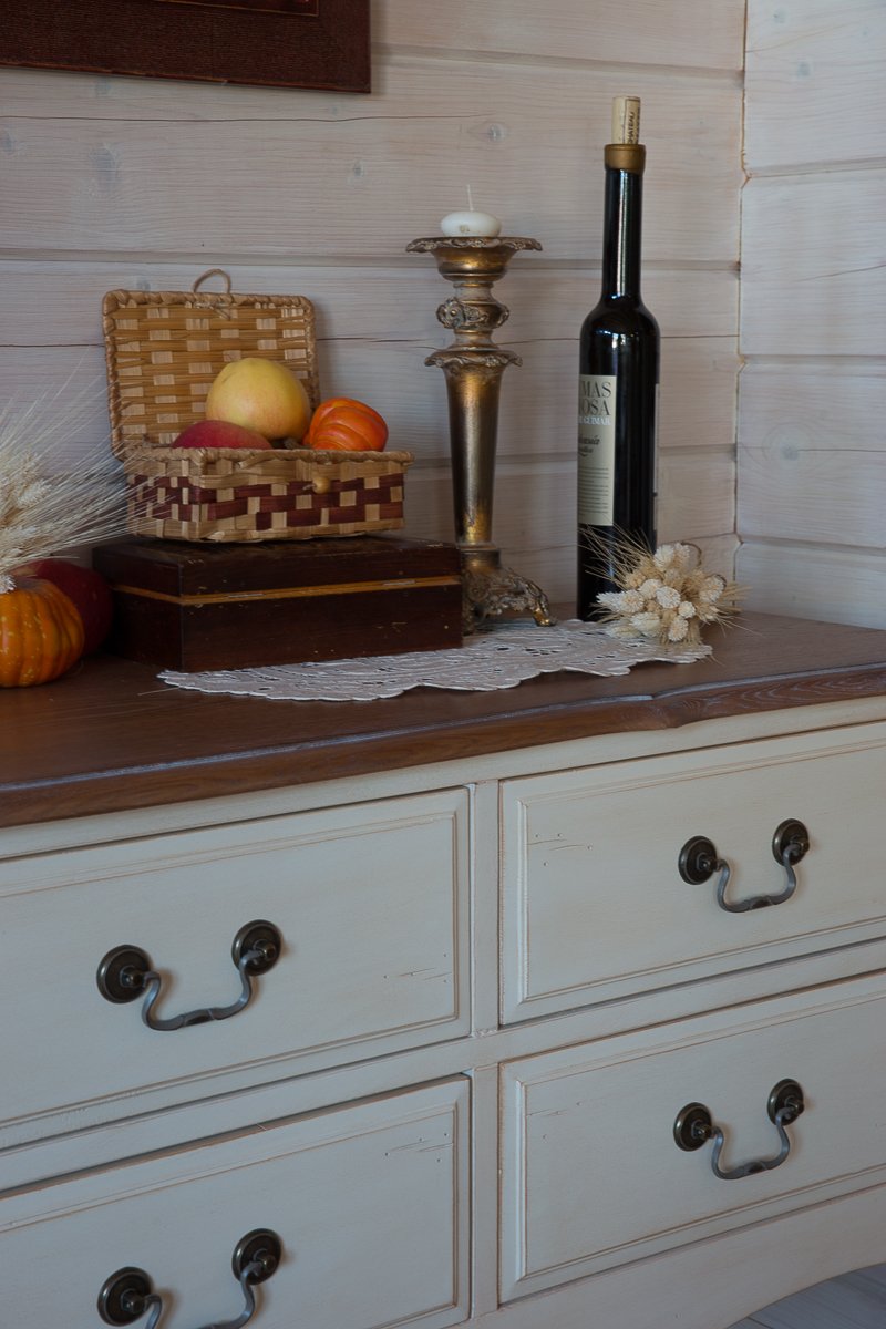 Консоль белая с 6 ящиками Mobilier de Maison ДОМАШНЯЯ ОБСТАНОВКА MOBILIER DE MAISON, ПОД СТАРИНУ 017242 Белый Santreyd  - Вид №7