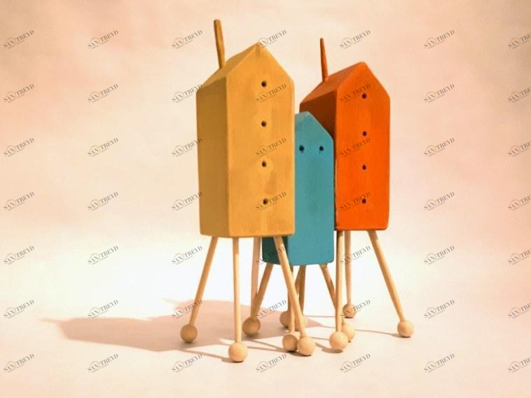 ICI ET LÀ Скульптура из массива дерева  Mas01 