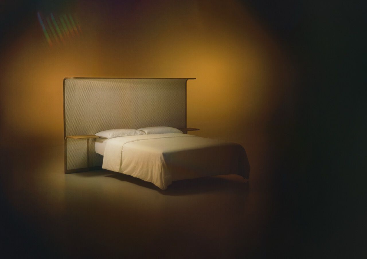 Высокое изголовье из дерева и ткани со встроенными тумбочками Bolzan COURTOISIE ARCH-00118703 - Вид №3