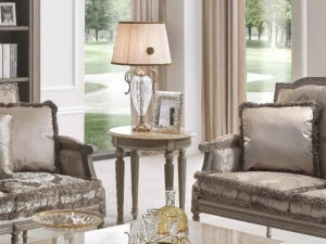 SCAPPINI & C Круглый деревянный стол с мраморной столешницей Timeless 2731-m