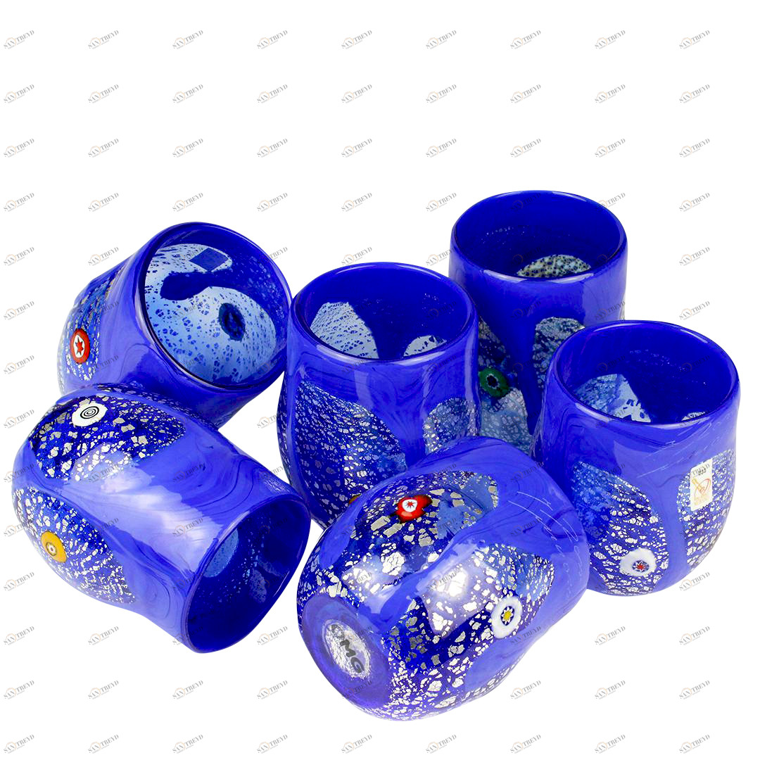 1162 ORIGINALMURANOGLASS Набор из 6 стаканов Лимончелло - Гото Goto - муранское стекло OMG 6 см 