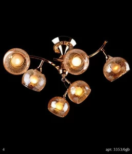 Потолочная люстра Eurosvet 3353/6Н золото/коричневая EUROSVET ДИЗАЙНЕРСКИЕ 182485 Коричневый