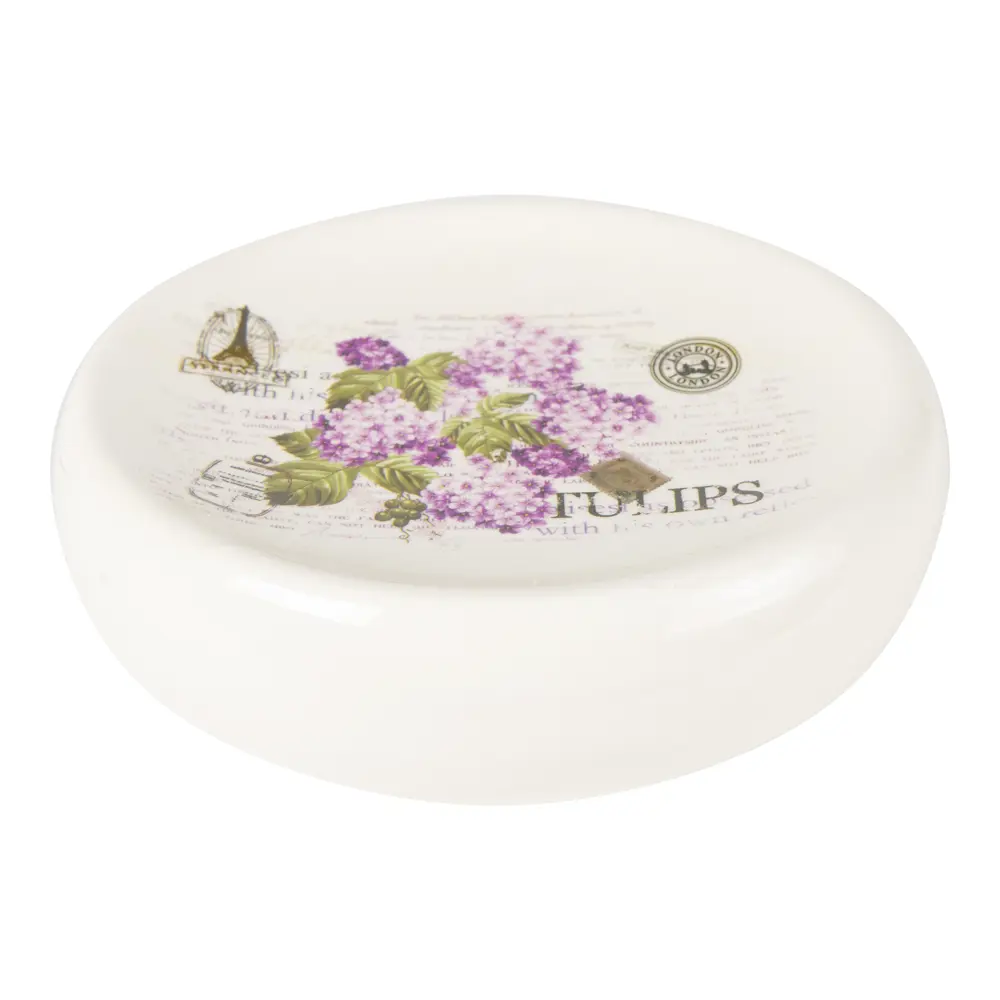 Мыльница настольная Vidage «Violetta» керамика цвет белый STLM-2188753