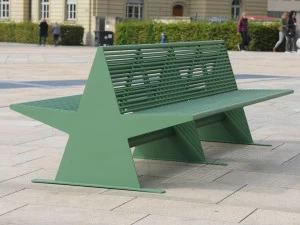 BENKERT BANKE Двойная скамья из нержавеющей стали Siardo