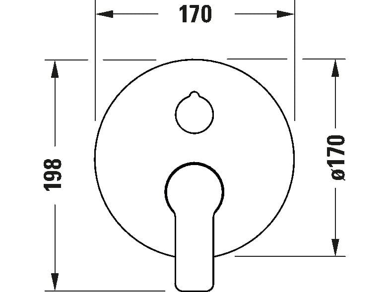 Однорычажный смеситель для душа с 2 отверстиями Duravit D-Code ARCH-00099538 - Вид №2