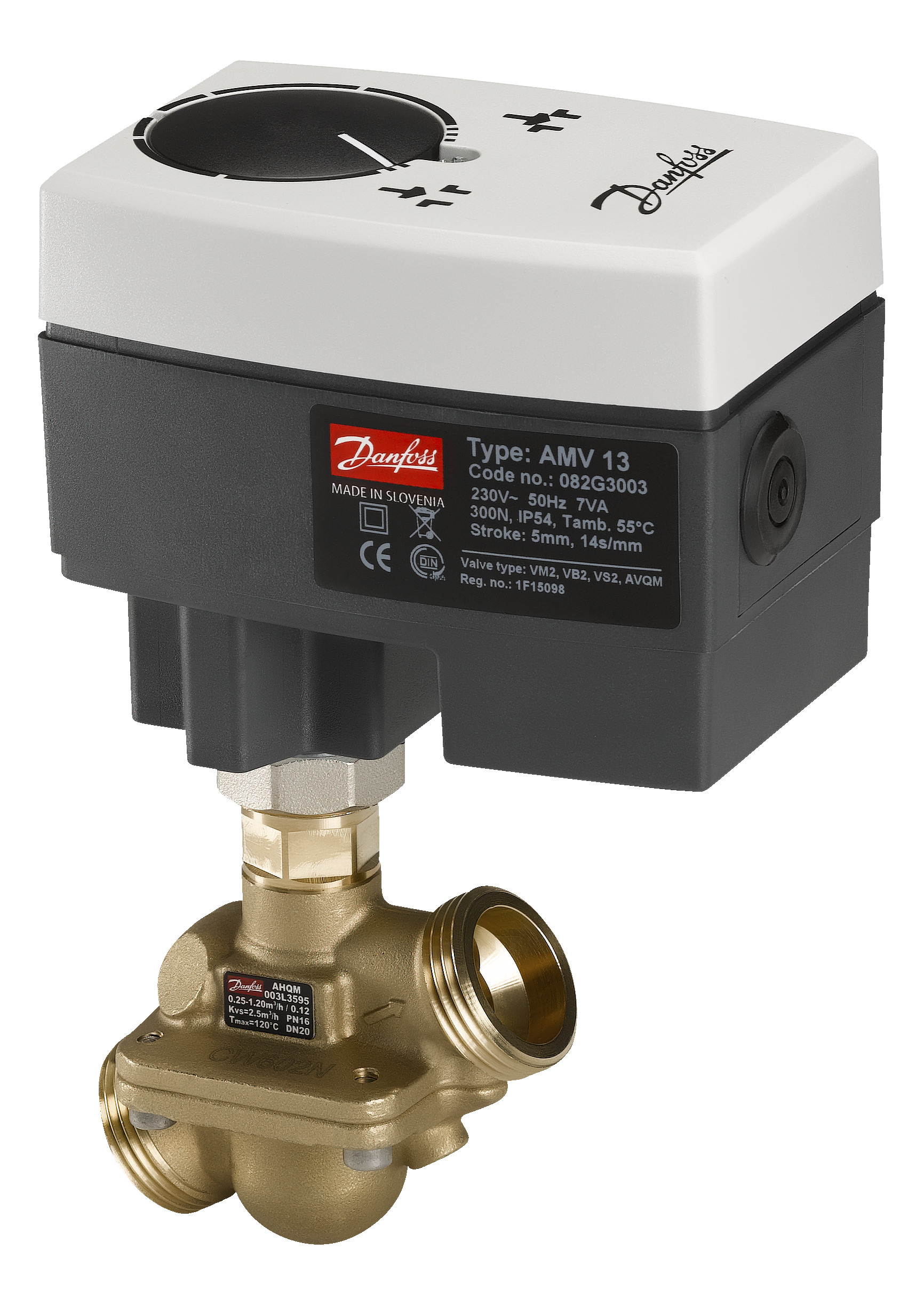 Danfoss Редукторные электроприводы с трехпозиционным управлением Электропривод импульсный AMV13 230B 082G3003  - Вид №10