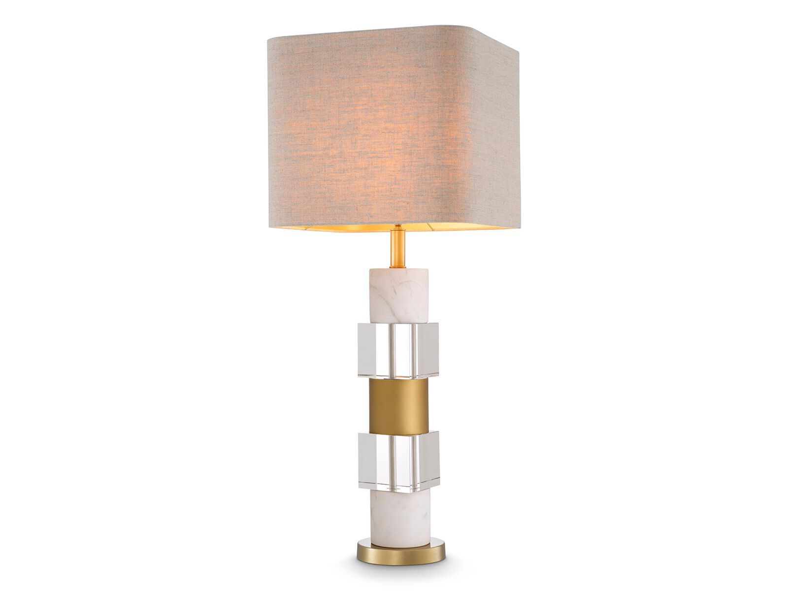 Настольная лампа из латуни и льна Eichholtz CULLINGHAM ARCH-00065949