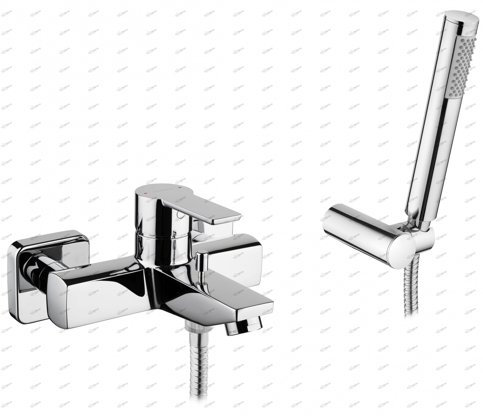 Смеситель для ванны 3 в 1 с ручным душем и шлангом Sanindusa Master 40 525080111