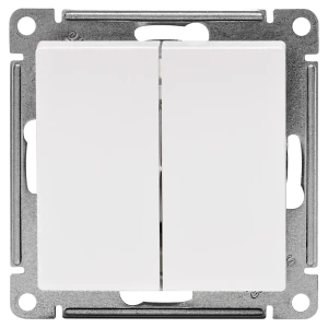 Выключатель встраиваемый Systeme Electric AtlasDesign 2 клавиши цвет жемчужный 89457373 STLM-2132300