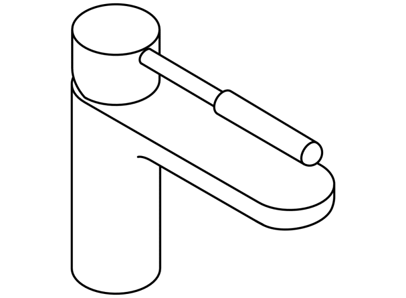 AQ1.12M10240 Однорычажный смеситель для раковины HEWI Kids - Вид №23