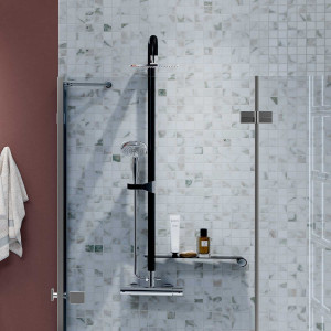 Термостатическая настенная душевая колонна с ручным душем