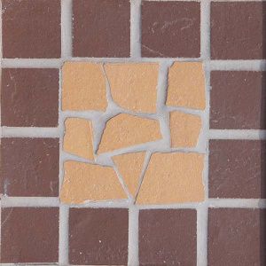 Star/Звезда Вставка мозаичная из клинкера (на сетке)  15х15