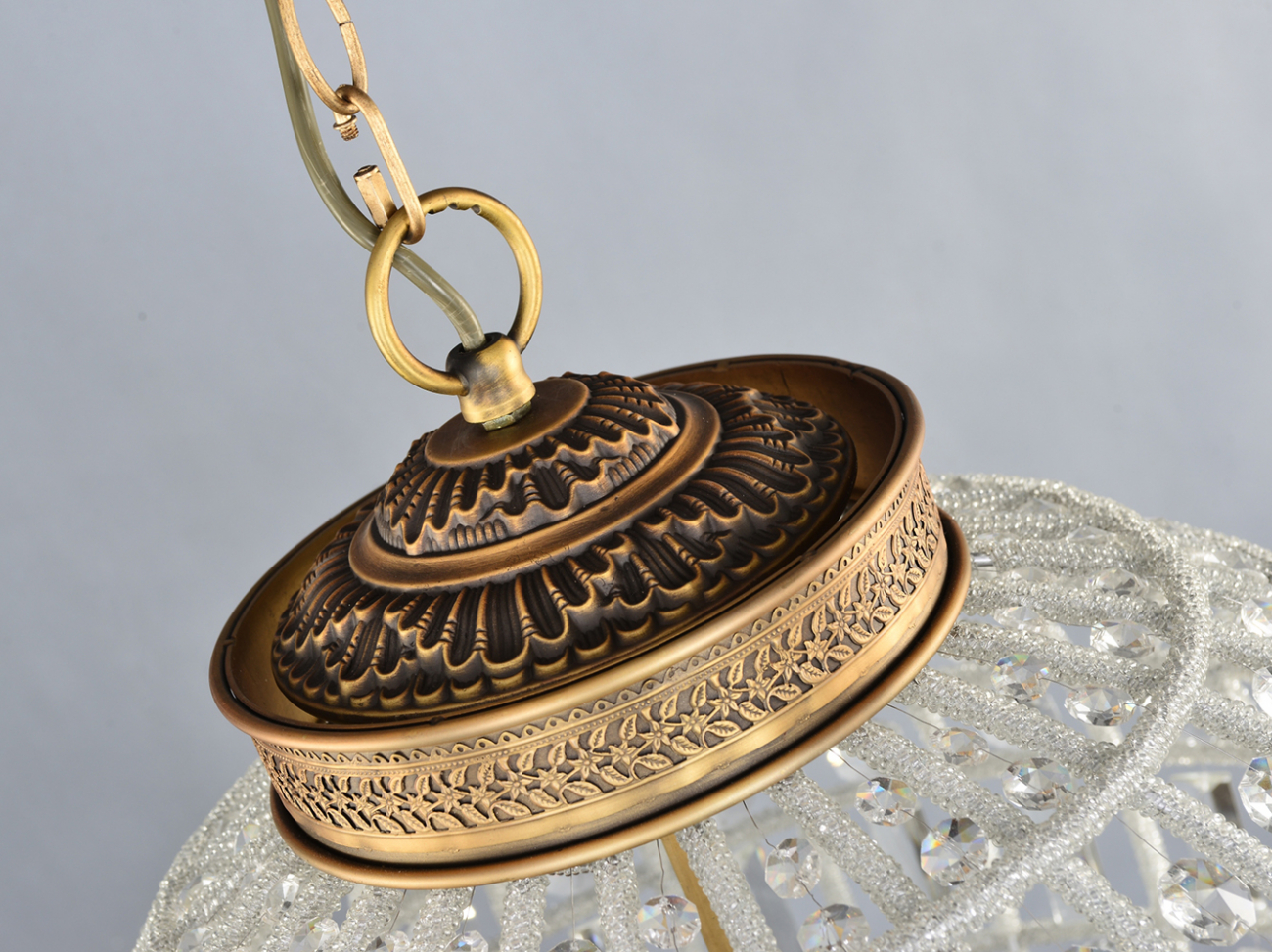 Подвесной светильник Casbah 6 brass от Delight Collection 8980-6D DELIGHT COLLECTION ДИЗАЙНЕРСКИЕ 243732 Прозрачный;латунь  - Вид №4