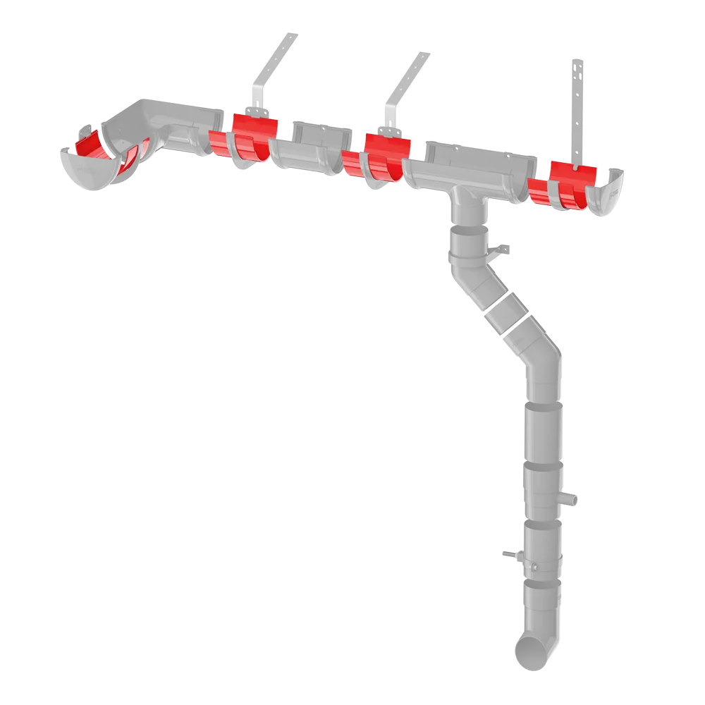 Желоб водосточный Verat 125x2000 мм цвет красный ТЕХНОНИКОЛЬ STLM-2157157 - Вид №2