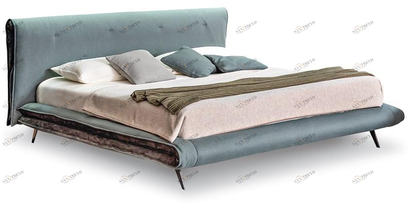 Bonaldo Двуспальная кровать с обивкой из ткани Saddle sun-id-1481146