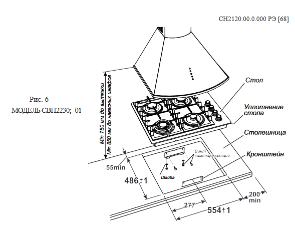 9943065 Газовая варочная поверхность Gefest СГ СВН 2230-01 В81 STDN-0052661 - Вид №1
