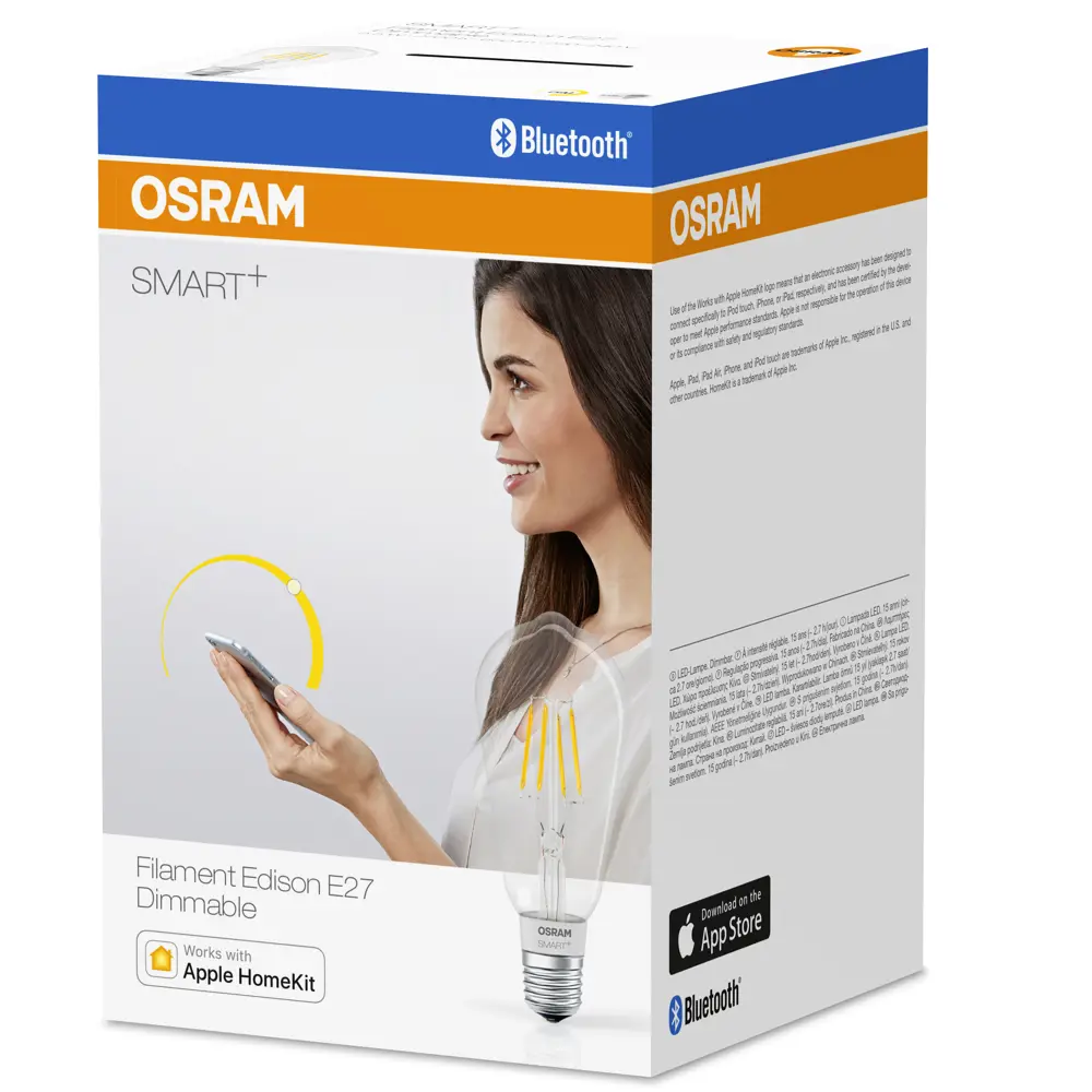 Лампа умная светодиодная Osram Smart Plus E27 220-240 В 5.5 Вт эдисон прозрачная 650 лм, теплый белый свет LEDVANCE STLM-2053381 - Вид №5