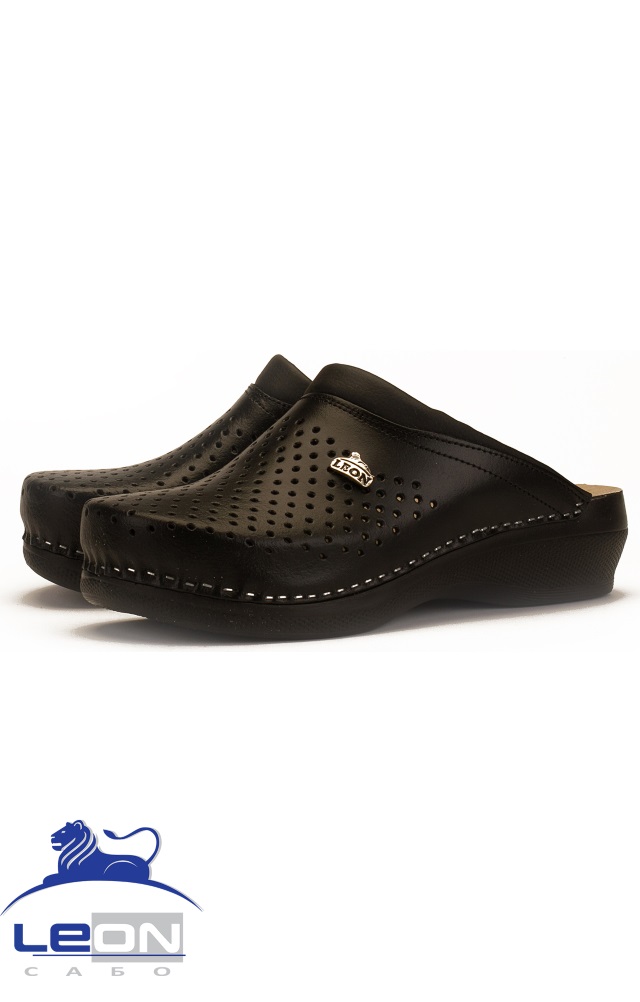 62035 Сабо "Leon LIGHT" женские черные LEON  Сабо и сланцы размер 37 