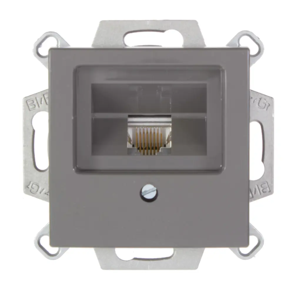 Розетка компьютерная ABB BJB Basic 55 Шато цвет черный 14303096 STLM-2076526