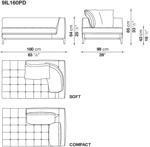 Угловой диван из ткани Maxalto Lucrezia Soft ARCH-00062457 - Вид №8