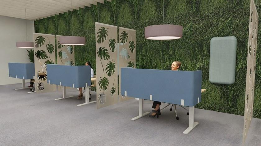 Звукопоглощающая перегородка стола из переработанного домашнего животного Buzzitripl Santreyd sun-id-1475981 - Вид №9