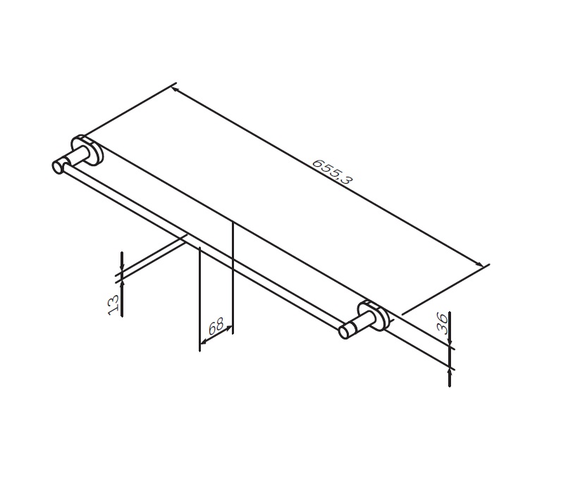 A74346400 L Вешалка для полотенец хром AM.PM Sense - Вид №6