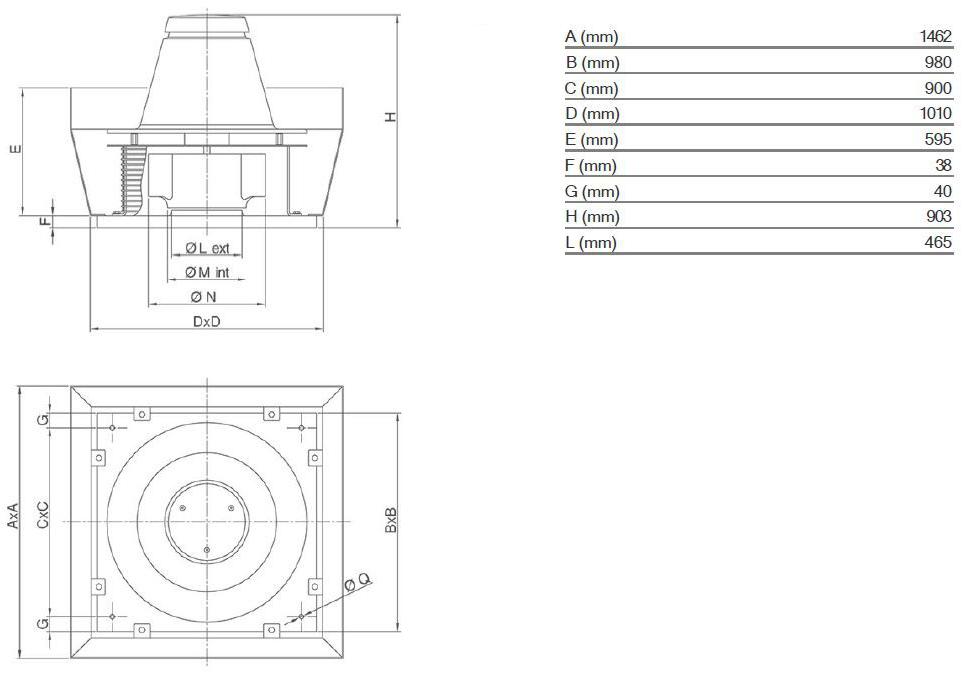 Vortice Центробежный крышный вентилятор с вертикальной разгрузкой Torrette tr-e-v 15193 - Вид №1
