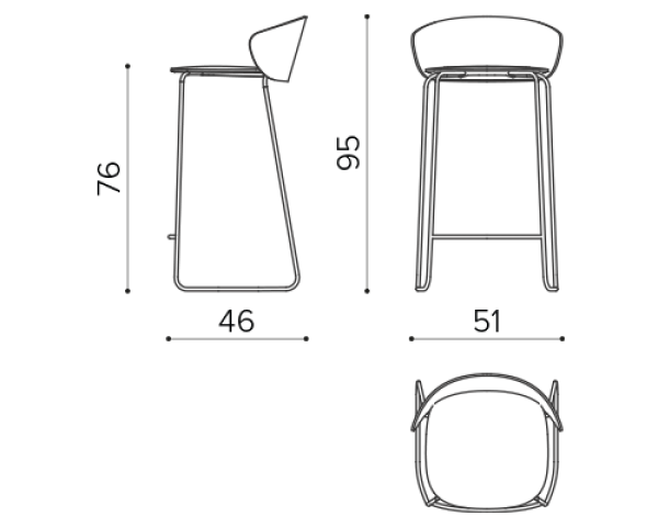 NT 7505 W51 x D46 x H95 x SH76 cm True Design Not Wood - Вид №1