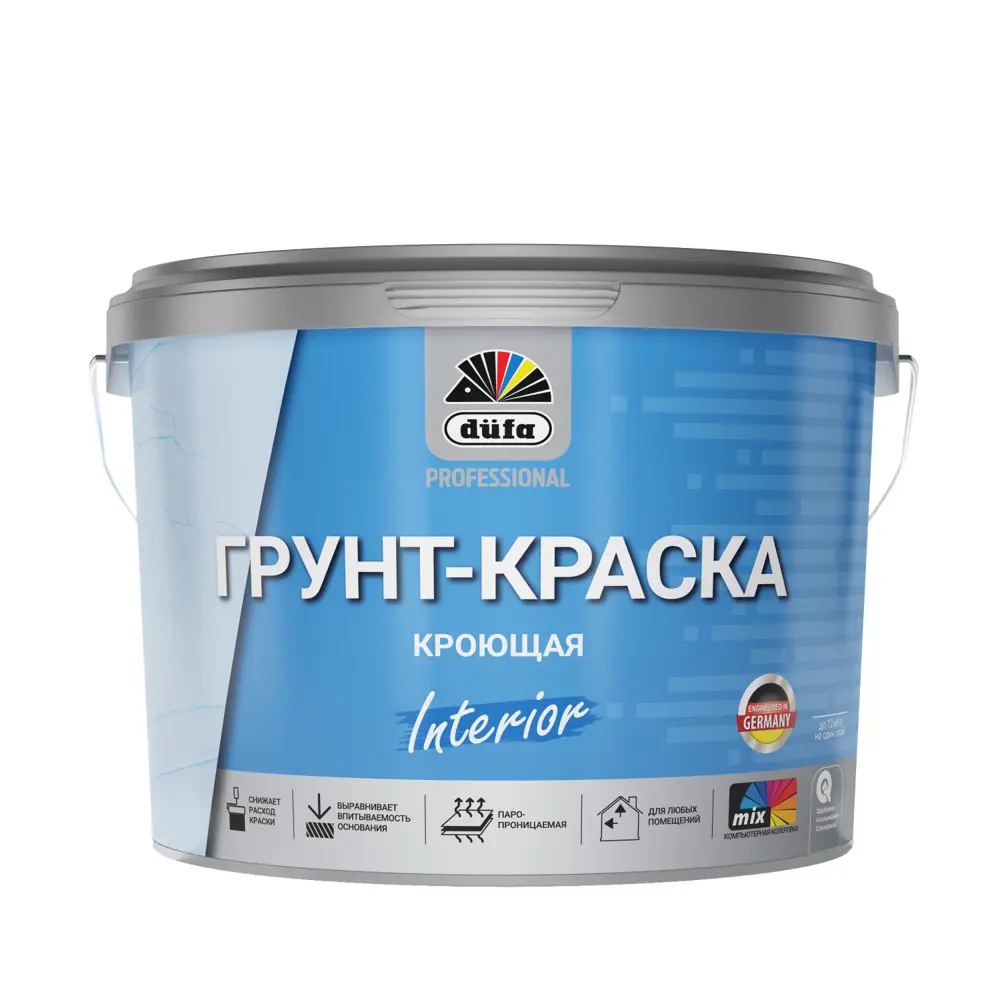 Грунт-краска Dufa PROFESSIONAL матовая цвет белый база А 9 л STLM-2017172