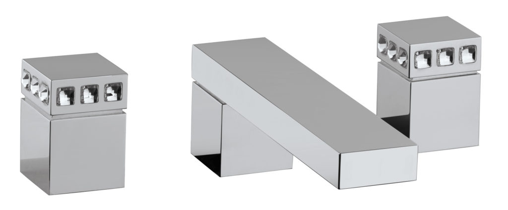 6П501 Смеситель для раковины на 3 отверстия со сливом Clic-Clac. Bongio Pure Glam 6P501