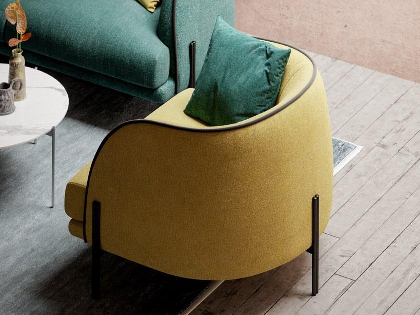 Liu Jo Living Collection Кресло с обивкой из ткани с подлокотниками Ceci est un caillou Cl1pno - Вид №1