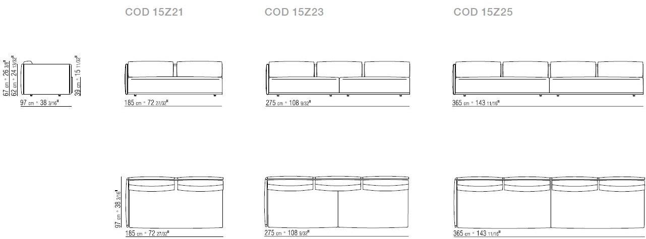 Flexform 3-х местный тканевый диван со съемным чехлом Edmond sun-id-1482513 - Вид №5
