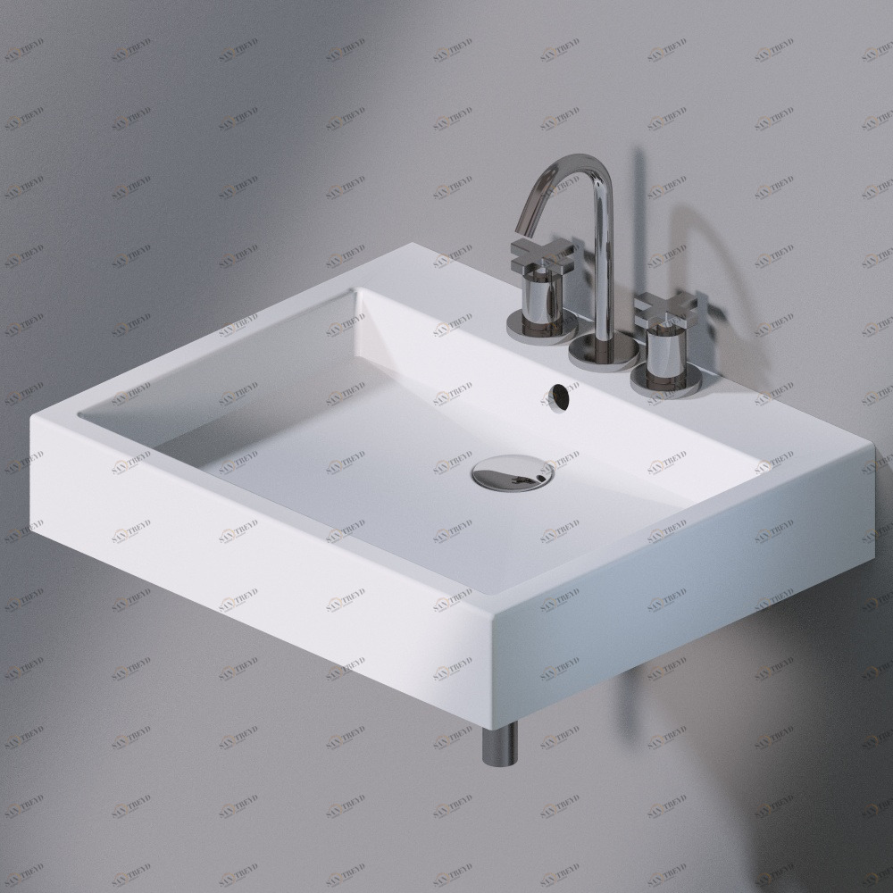 L255101 Подвесная раковина настенная прямоугольная A. e T. Italia  белая AeT ITALIA 