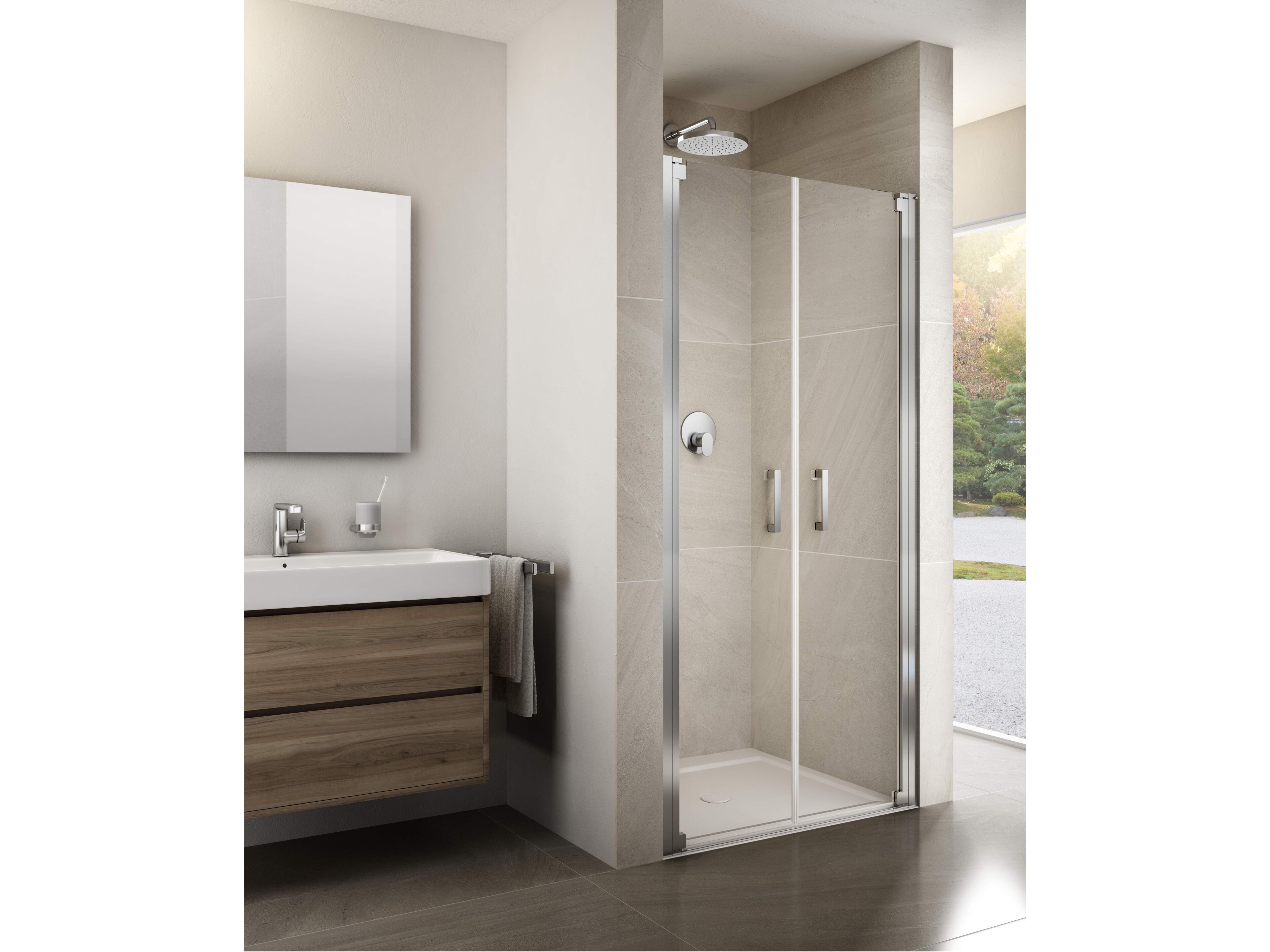 Душевая кабина из закаленного стекла с распашной дверью Provex Industrie ARCH-00031374 - Вид №1