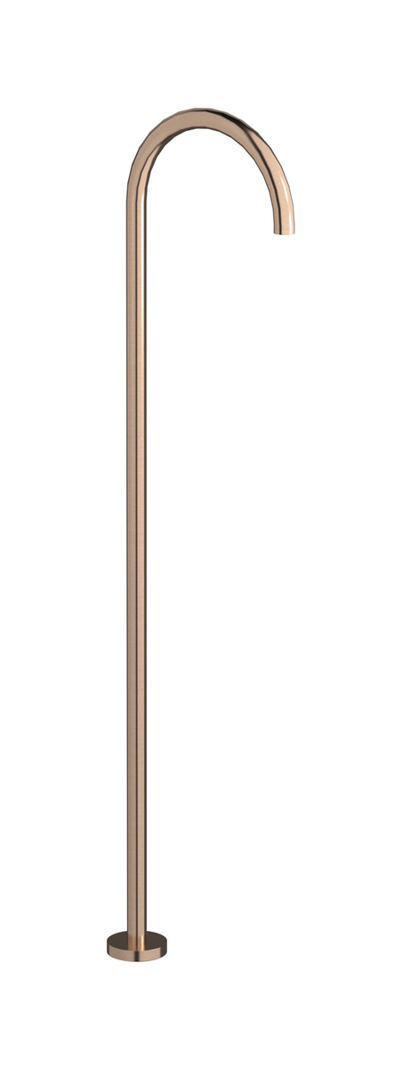 Напольный излив для раковины в комплекте с донным клапаном. WE ARE IB rx299sr Brushed Rose Gold Reflex