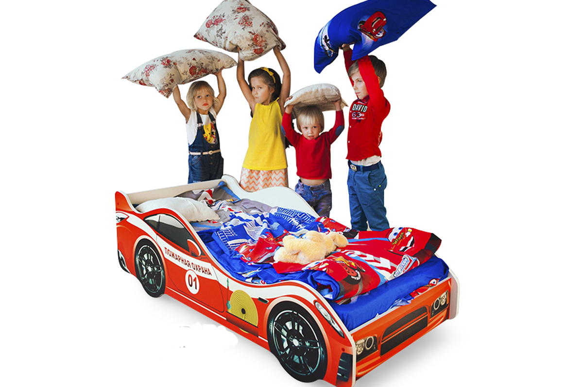 Детская кровать-машина "Пожарная охрана" БЕЛЬМАРКО  326747 Красный Santreyd  - Вид №2