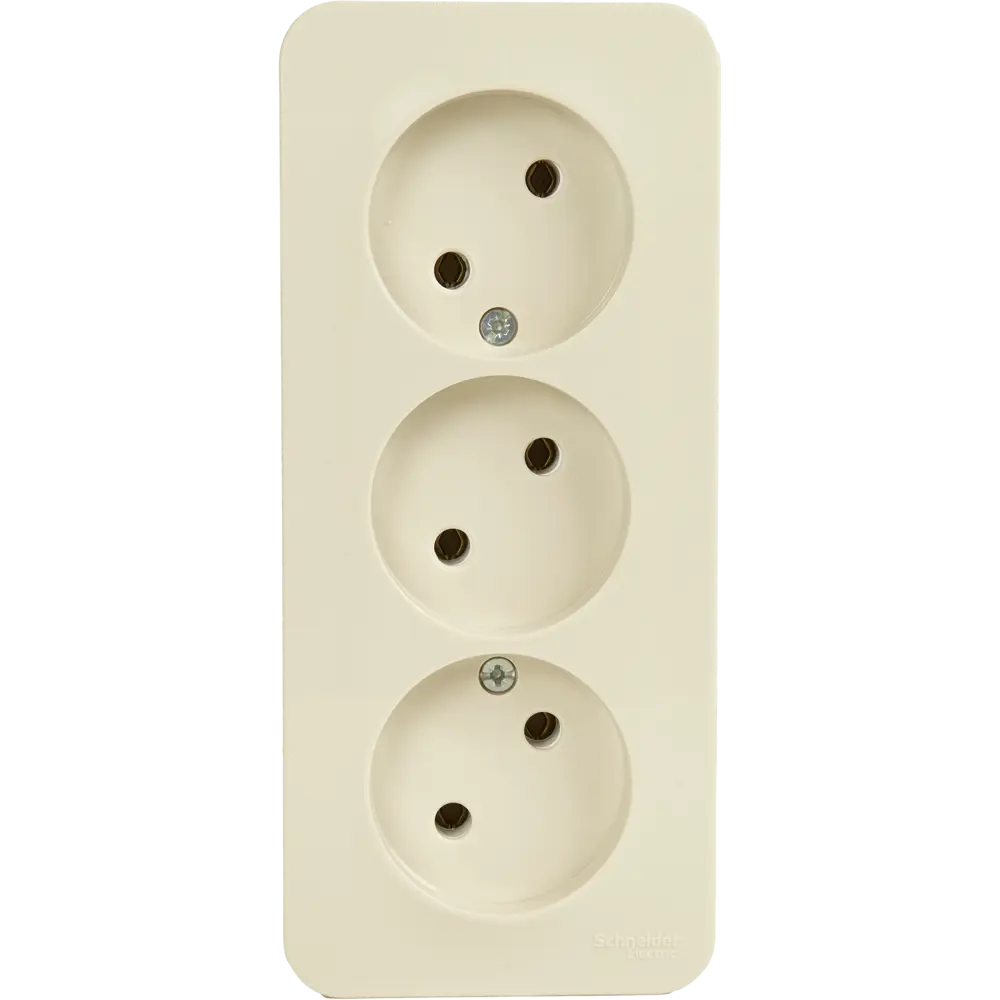 Розетка тройная накладная Schneider Electric Blanca без заземления цвет бежевый 86720974 STLM-2196741 SYSTEME ELECTRIC